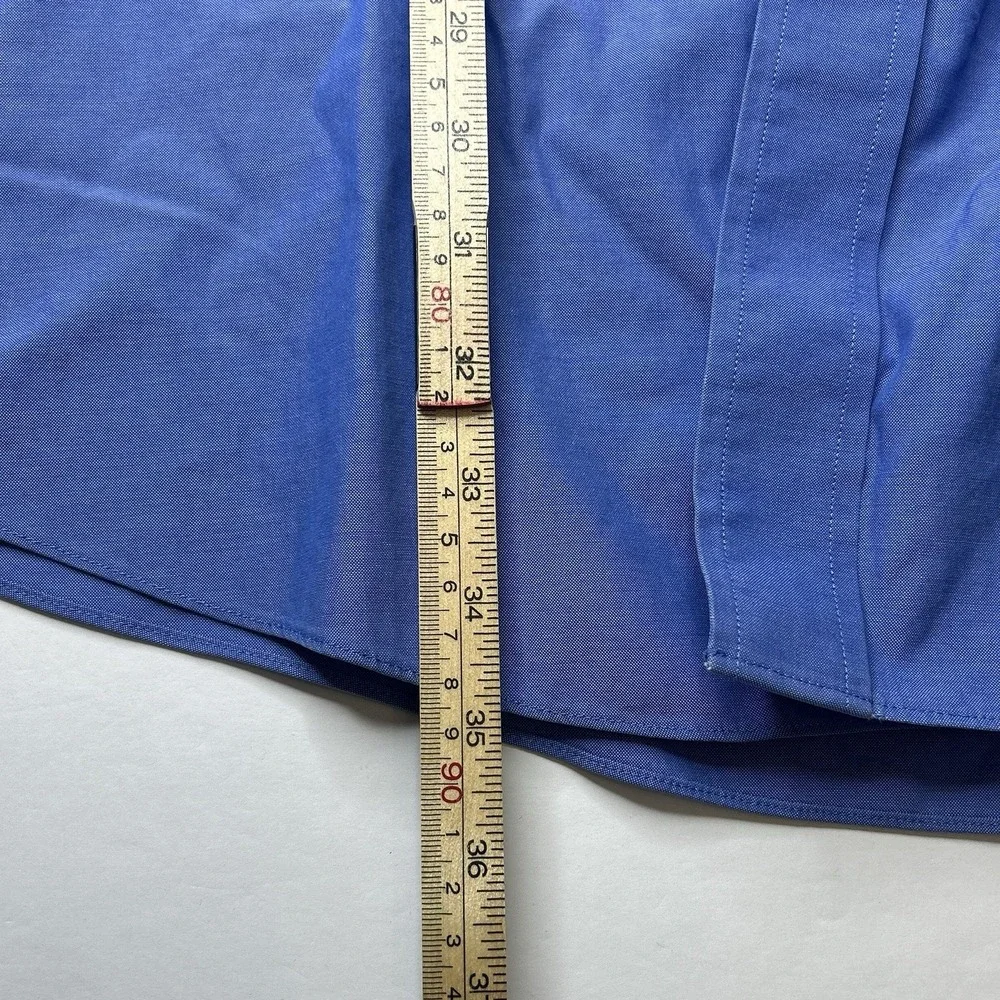 Brooks Brothers Dress Shirt 19 36 Traditional Fit Blue Cotton L/S Big Tall 3XL